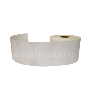 Etiquetas de Papel Semibrillo Ovaladas de 50 mm x 70mm con 1 salida