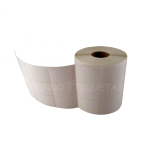 Etiquetas de Papel Semibrillo de 40 x 30 mm con 3 salidas