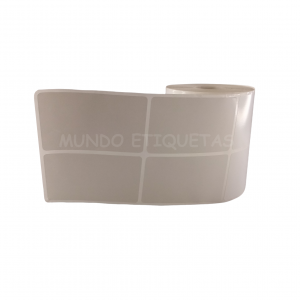 Etiquetas de Papel Semibrillo de 80 x 50 mm con 2 salidas